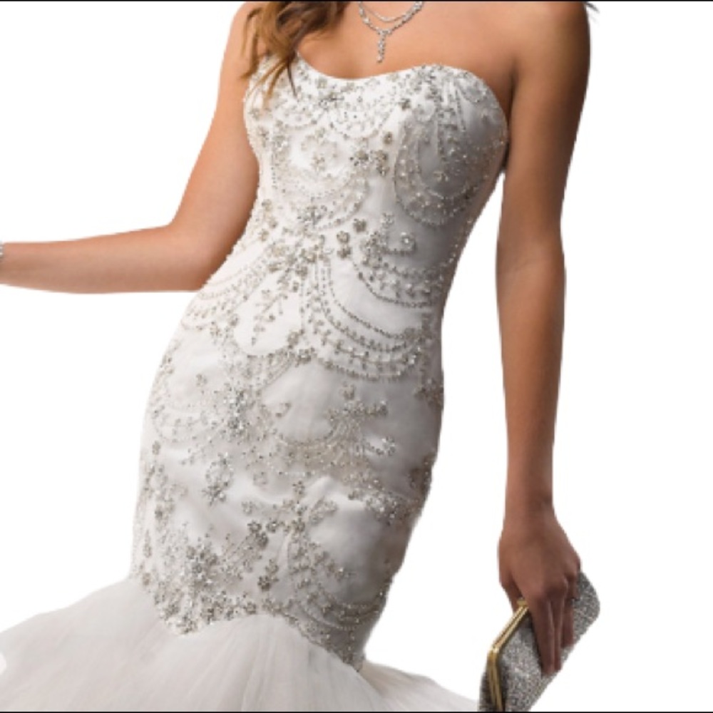 Sottero and Midgley Ivory Raquelle 72743 Wedding Dress w/Mermaid Silhouette - Picture 2 of 16